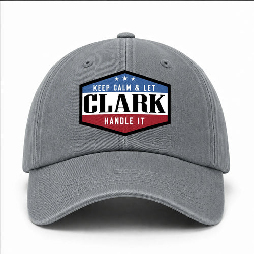 Keep Calm & Let Your Name Handle It Washed Cap CLARK 13K1 C87PF