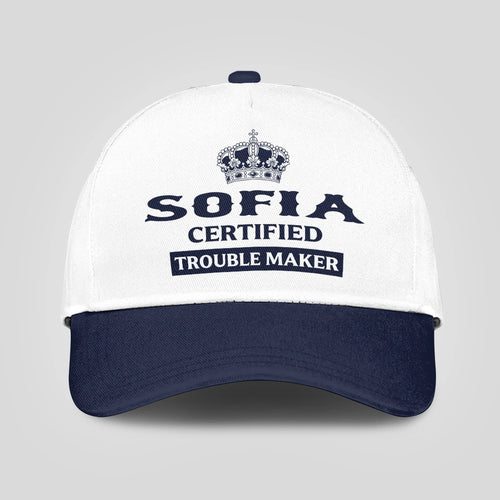 Certified Your Name Trouble Maker Washed Cap SOFIA 13K1 C148PF