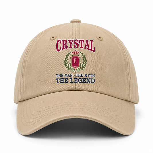 The Man The Myth The Legend Royal Khaki Cap CRYSTAL 13K1 C116PF