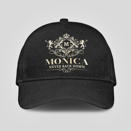 Never Back Down Royal Style Black Cap MONICA 13K1 C179PF