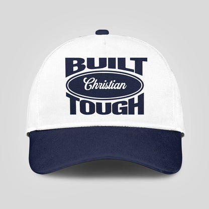 Built Your Name Tough Slogan Blue And White Cap CHRISTIAN 13K1 C95PF