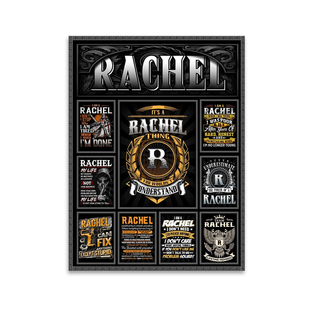 RACHEL Personalized Sponge Floor Mat – Custom Printed Home Decor 13K1-AR2