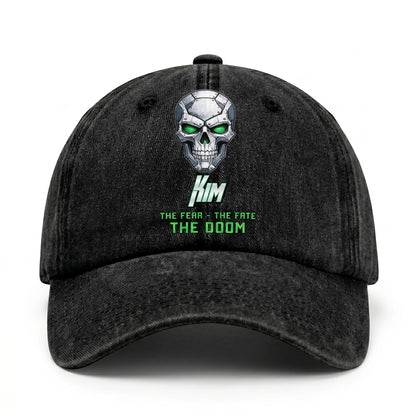 The Fear The Fate The Doom Skull Washed Cap KIM 13K1 C99PF