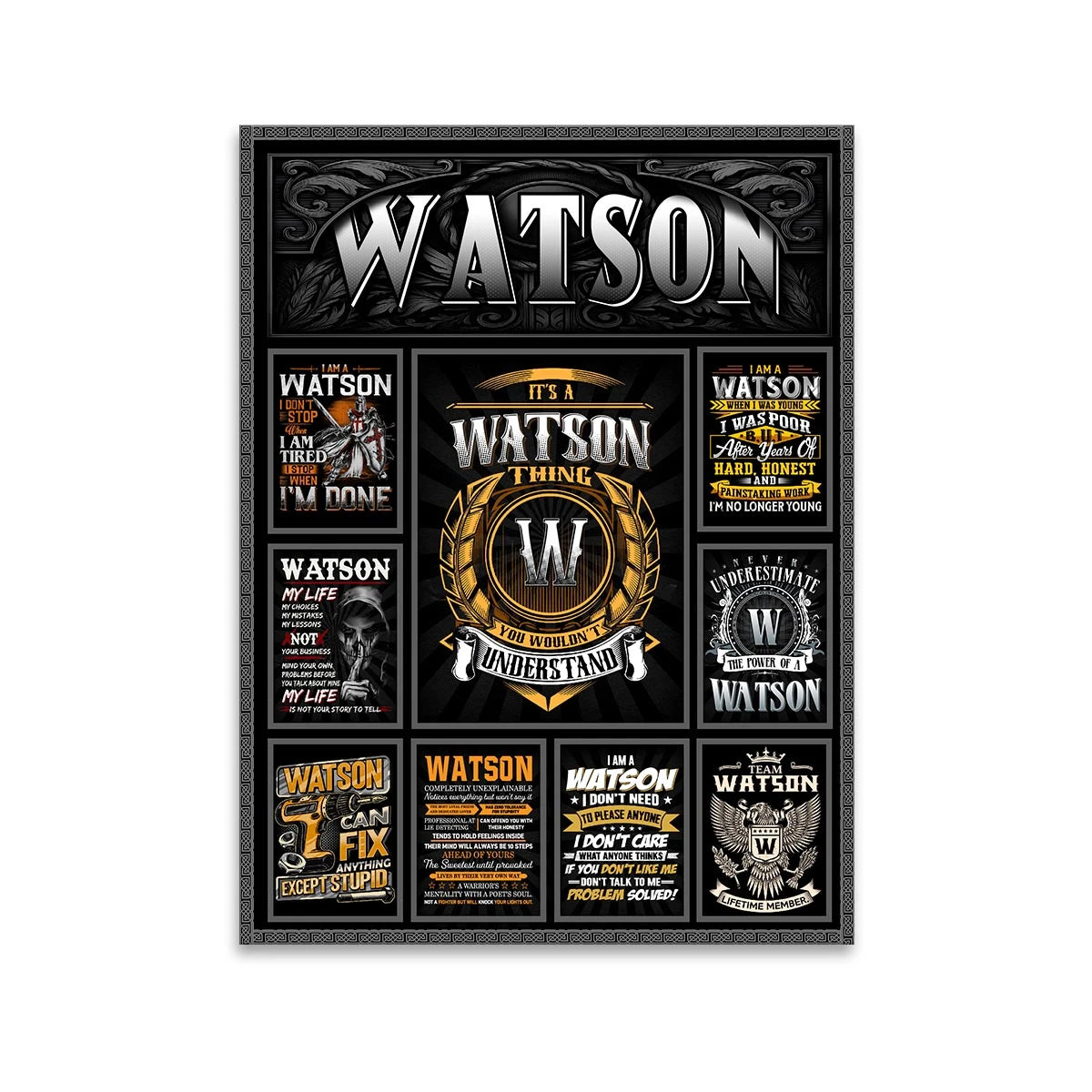 WATSON Personalized Sponge Floor Mat – Custom Printed Home Decor 13K1-AR2