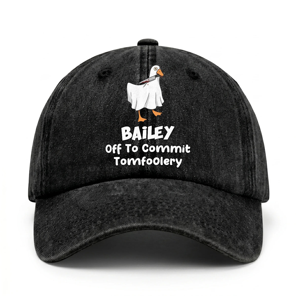 Off To Commit Tomfoolery Funny Goose Washed Cap BAILEY 13K1 C131PF