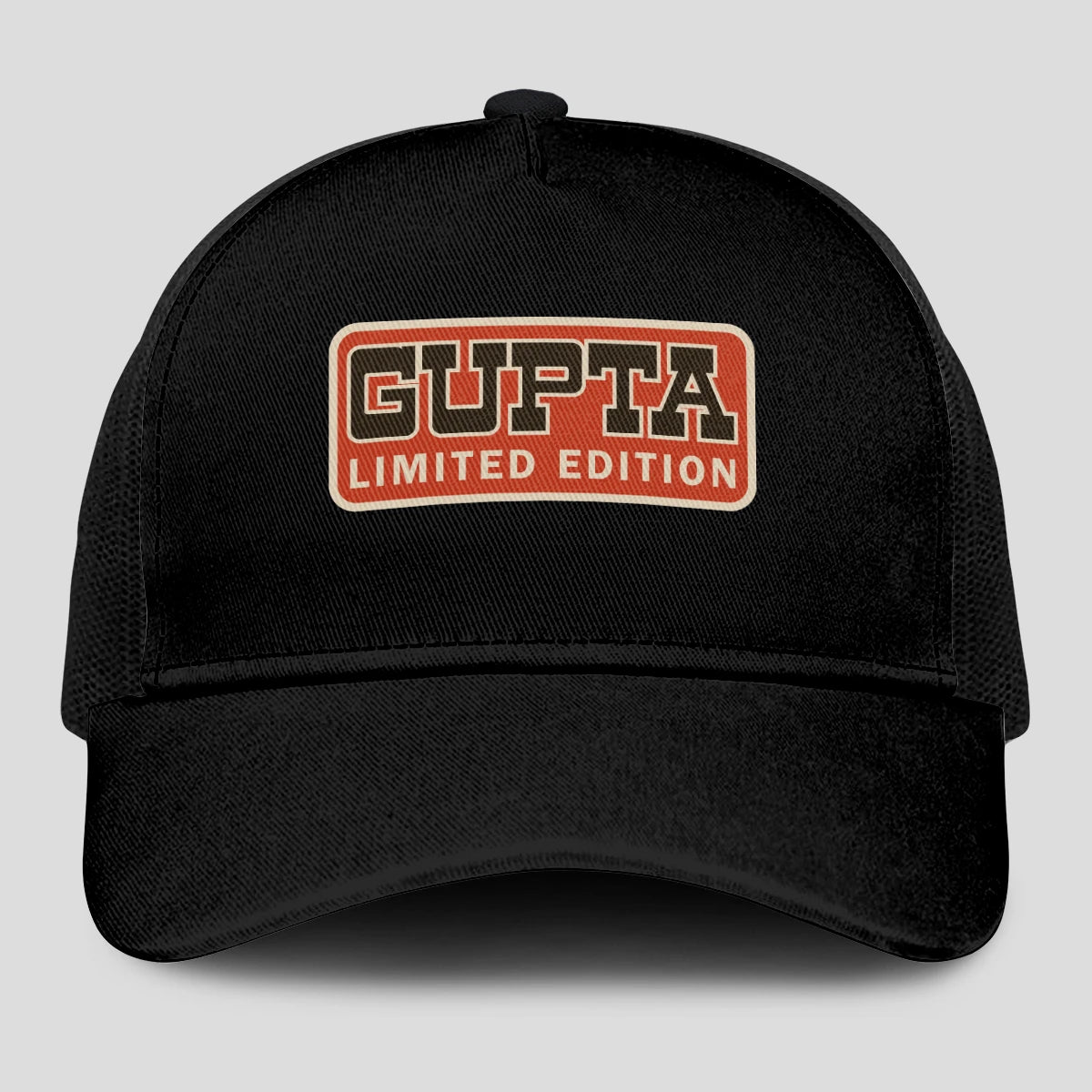 Limited Edition Red Logo Black Mesh Cap GUPTA 13K1 C215PF