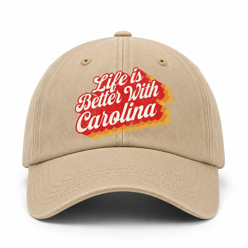 Life Is Better With Your Name Vintage Washed Cap CAROLINA 13K1 C67PF