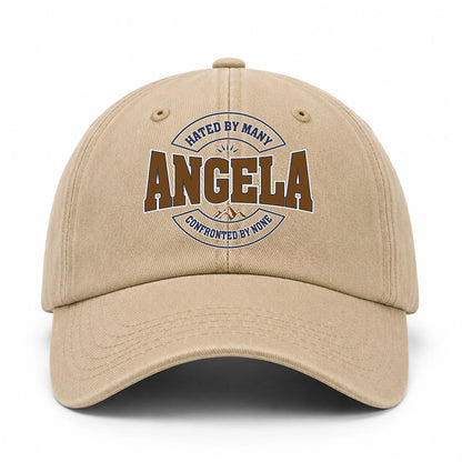 Hated By Many Confronted By None Washed Cap ANGELA 13K1 C36PF