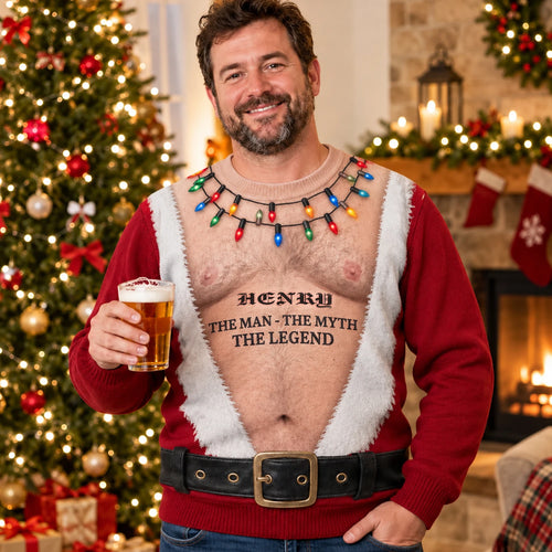 The Man The Myth The Legend Santa Ugly Sweater HENRY 13K1 UG01