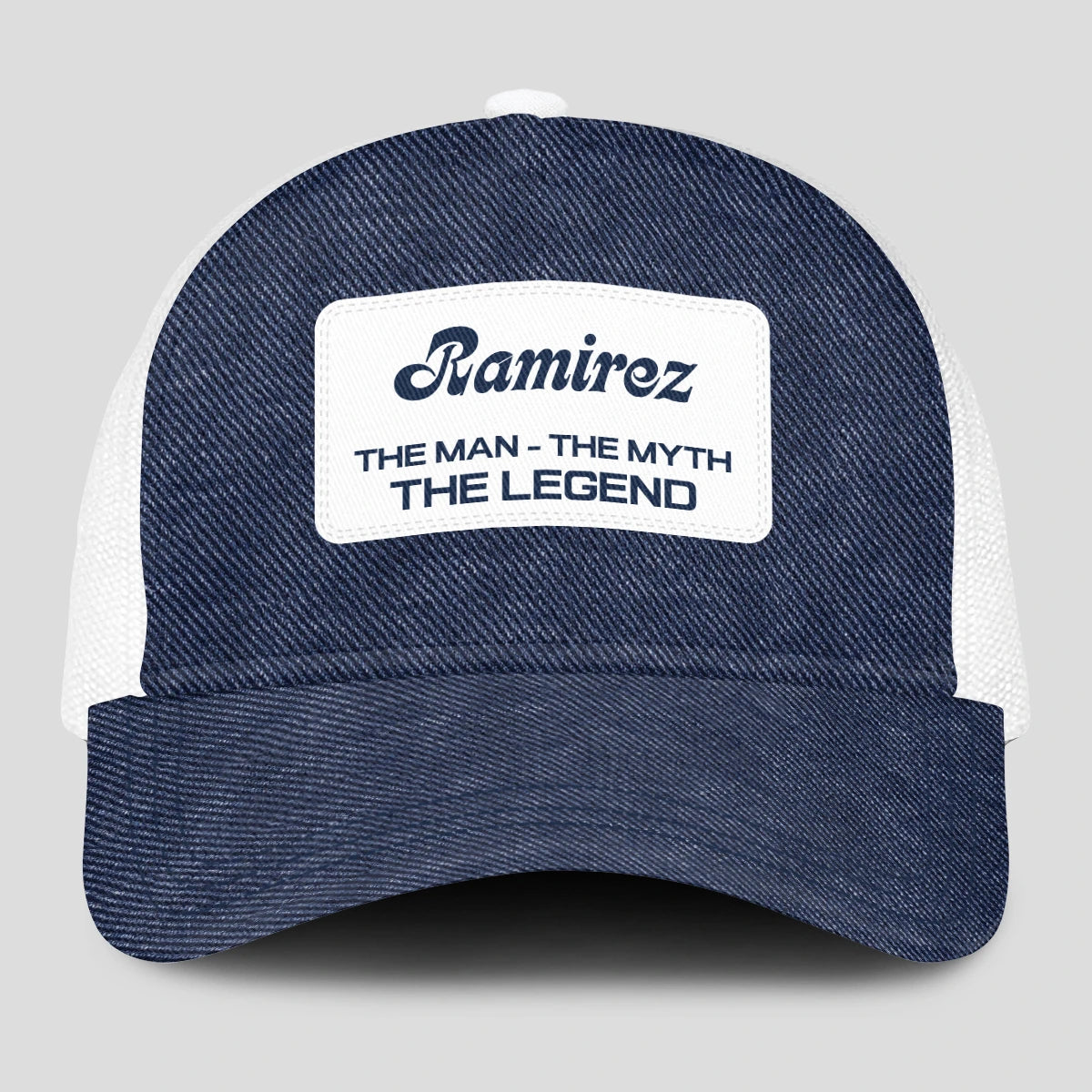 The Man The Myth The Legend Blue Denim Mesh Cap RAMIREZ 13K1 C194PF