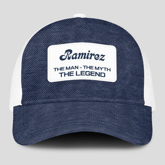 The Man The Myth The Legend Blue Denim Mesh Cap RAMIREZ 13K1 C194PF
