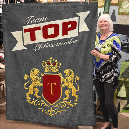 Team Your Name Lifetime Member Charcoal Blanket TOP 13K1 BK20