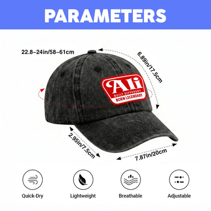 Built Different Born Legendary Red Logo Washed Cap ALI 13K1 C63PF