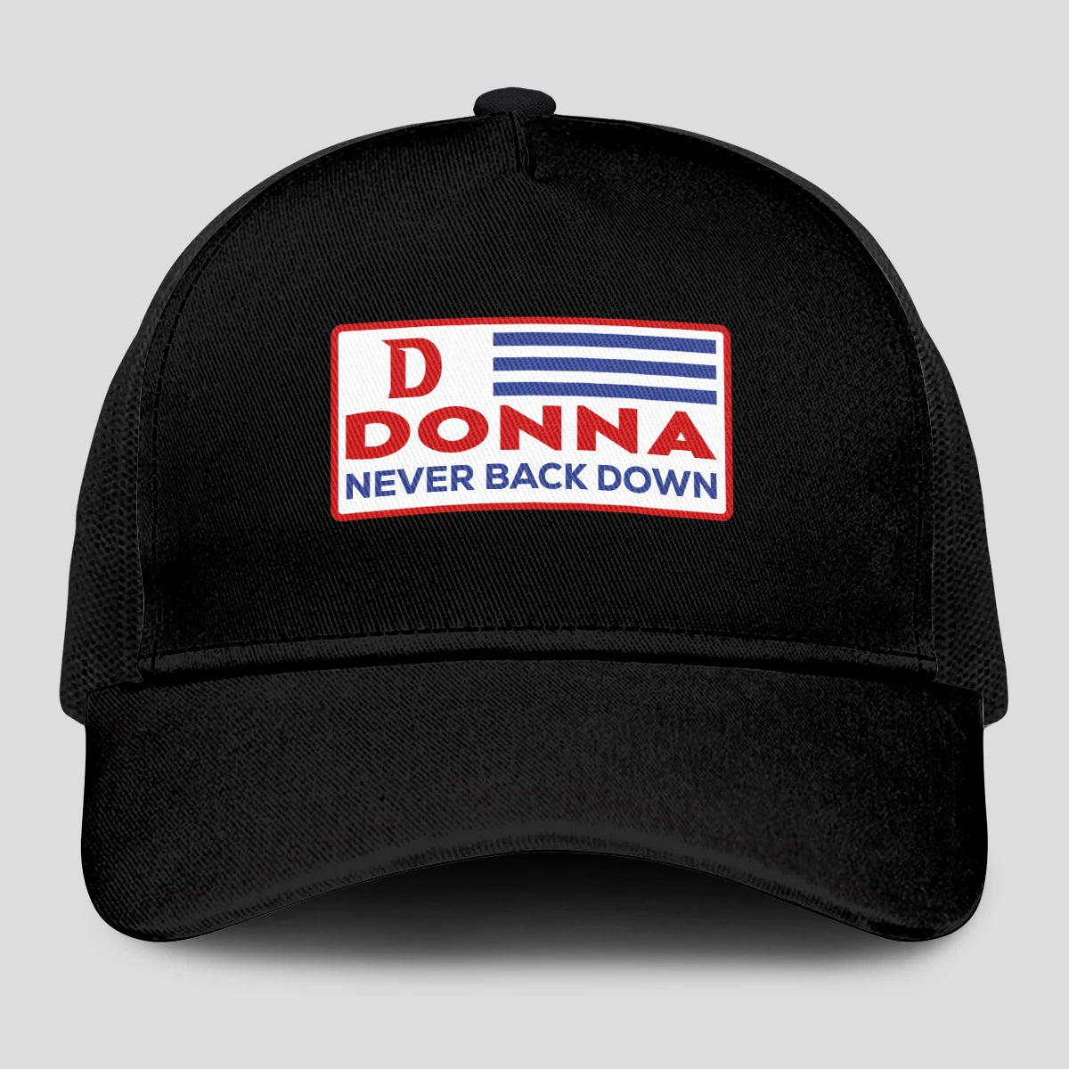 Never Back Down Vintage America Black Mesh Cap DONNA 13K1 C207PF