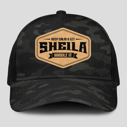 Keep Calm & Let Your Name Handle It Dark Camo Mesh Cap SHEILA 13K1 C195PF