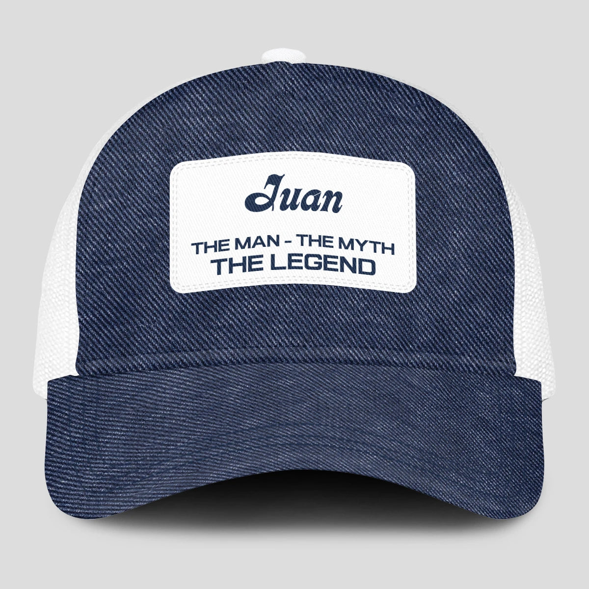 The Man The Myth The Legend Blue Denim Mesh Cap JUAN 13K1 C194PF