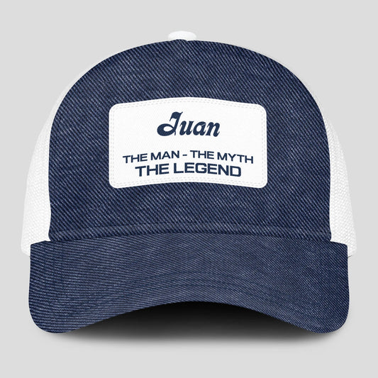 The Man The Myth The Legend Blue Denim Mesh Cap JUAN 13K1 C194PF