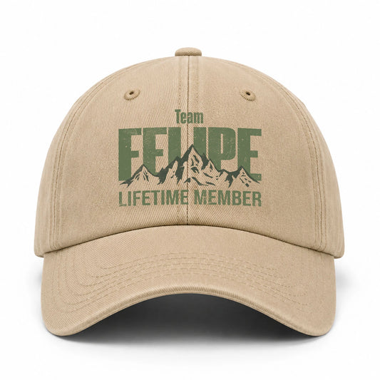 Team Your Name Lifetime Member Mountain Cap FELIPE 13K1 C58PF