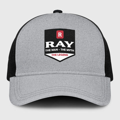 The Man The Myth The Legend Gray Mesh Cap RAY 13K1 C189PF
