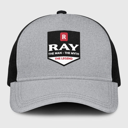 The Man The Myth The Legend Gray Mesh Cap RAY 13K1 C189PF