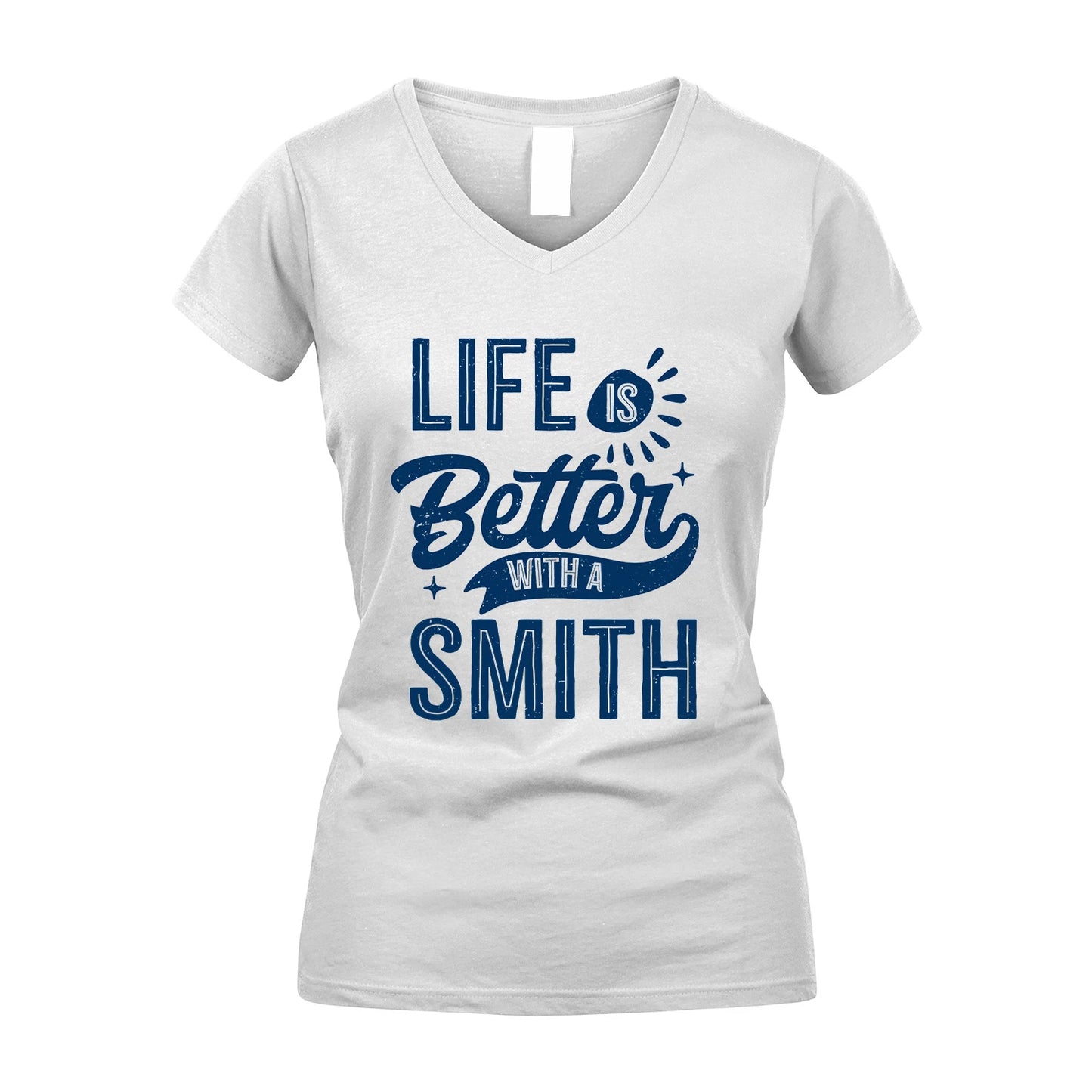 SMITH 13K1-116 Personalized Name Quote T-Shirt Life Is Better With Unisex Gift
