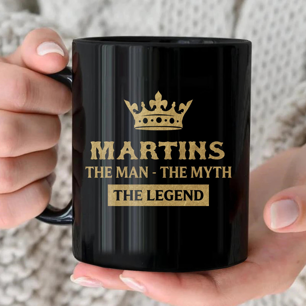 The Man The Myth The Legend Golden Crown Mug MARTINS 13K1 MG20