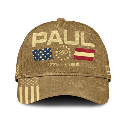 PAUL 13K1-C14PF 250th Anniversary Patriotic Baseball Cap 1776–2026