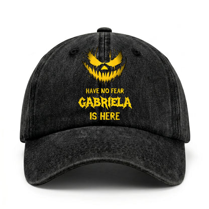 Have No Fear Your Name Is Here Jack O' Lantern Washed Cap GABRIELA 13K1 C135PF