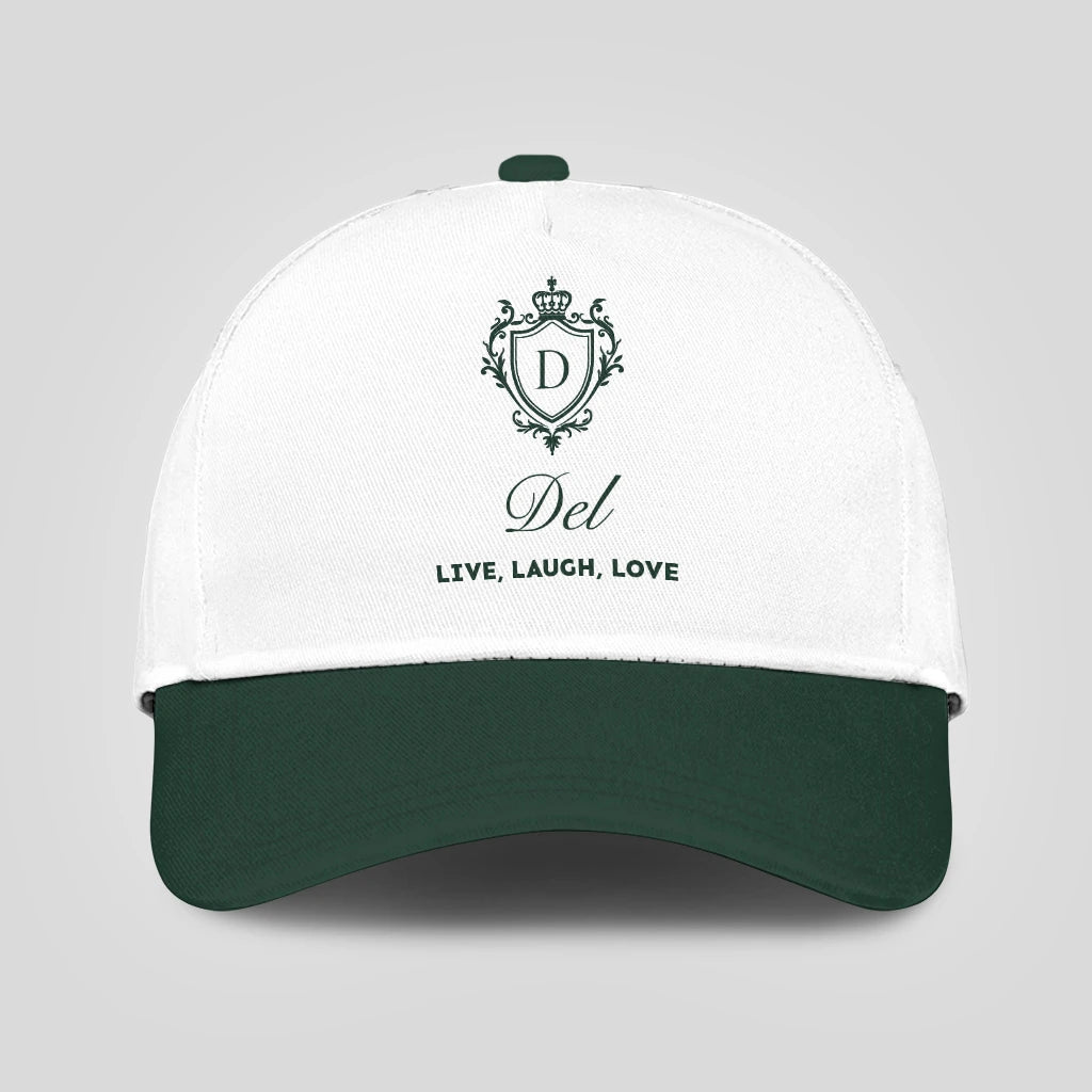 Live Laugh Love Elegant Blue And White Cap DEL 13K1 C90PF