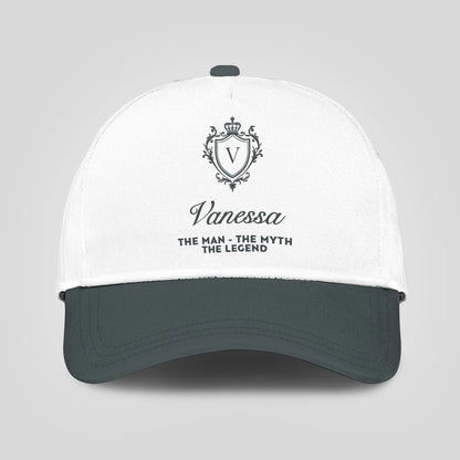 The Man The Myth The Legend Elegant Gray And White Cap VANESSA 13K1 C170PF