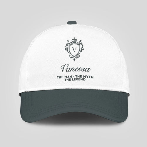 The Man The Myth The Legend Elegant Gray And White Cap VANESSA 13K1 C170PF