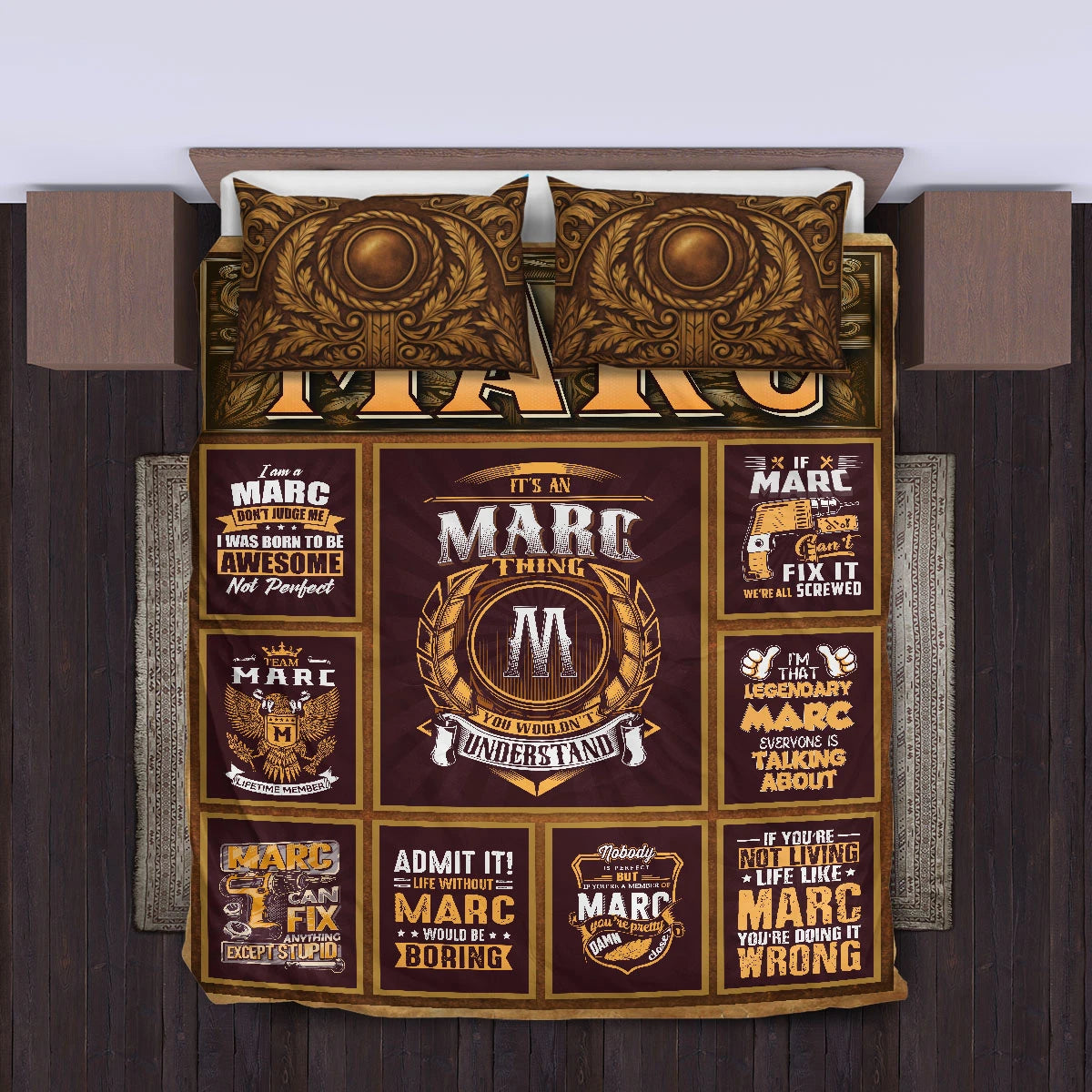 MARC Limited Edition Personalized Bedding Set 13K1-BS3