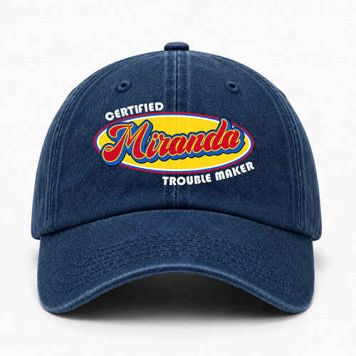 Certified Your Name Trouble Maker Washed Cap MIRANDA 13K1 C73PF