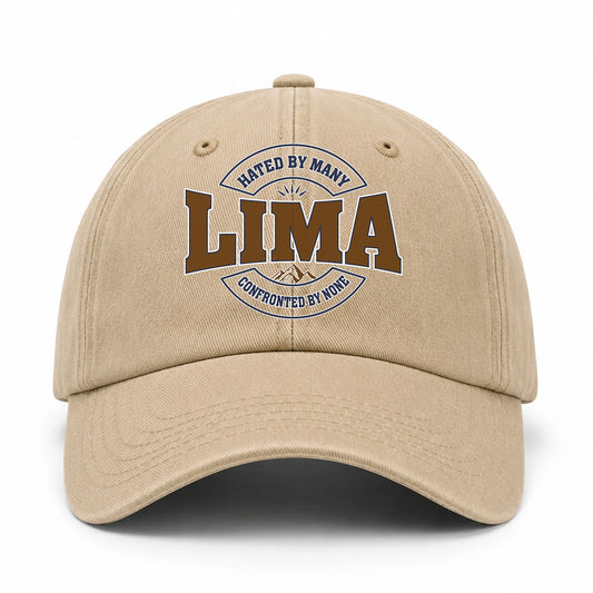 Hated By Many Confronted By None Washed Cap LIMA 13K1 C36PF