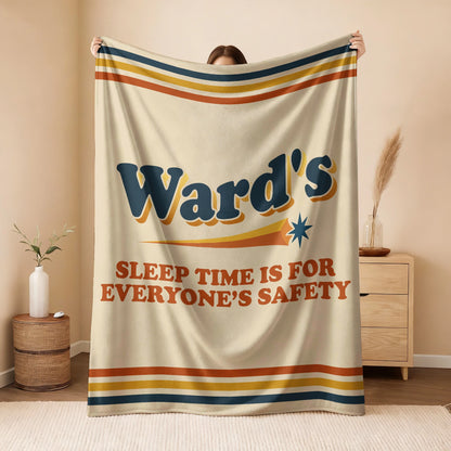 Your Name's Sleep Time Funny Retro Fleece Blanket WARD 13K1 BK67