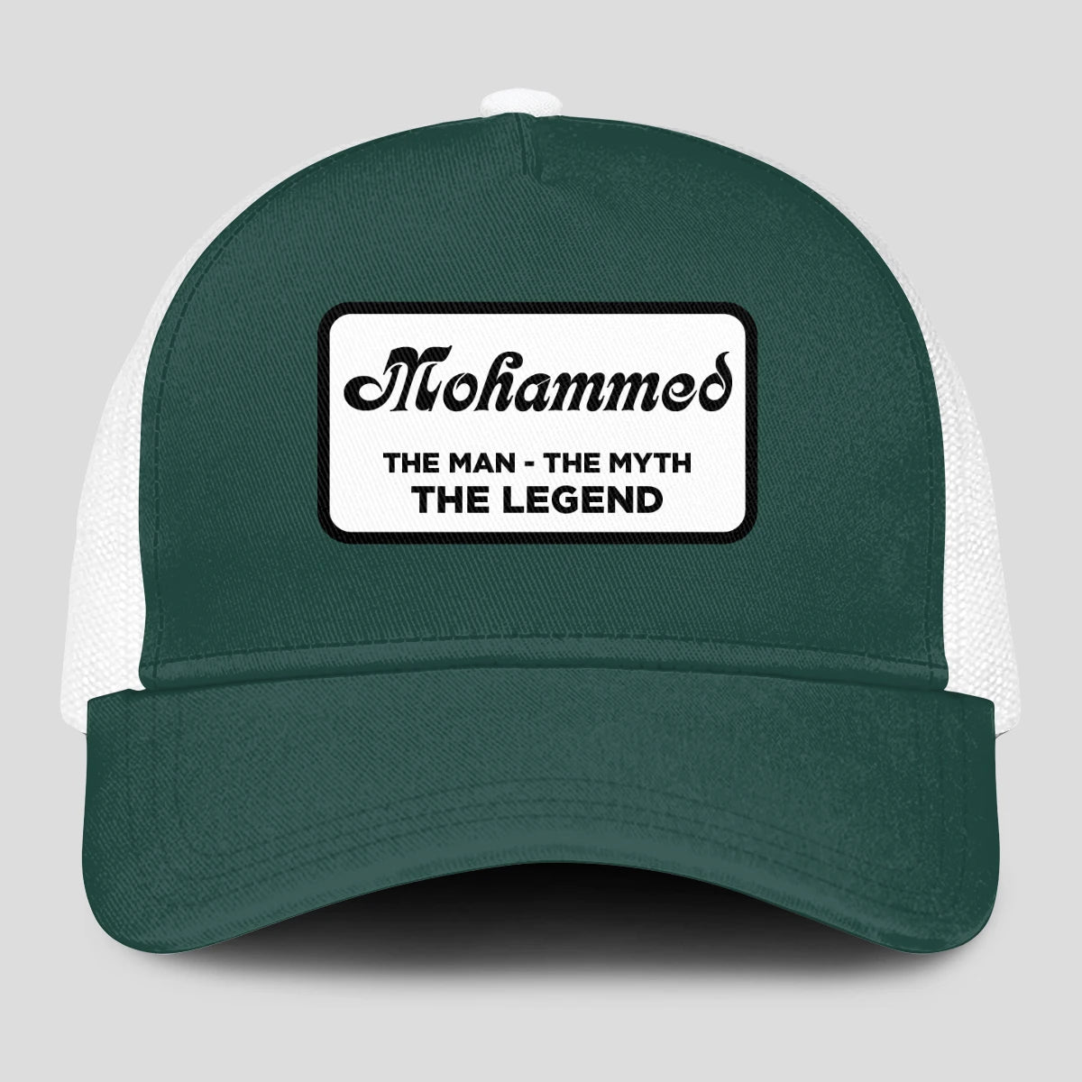 The Man The Myth The Legend Green And White Mesh Cap MOHAMMED 13K1 C198PF