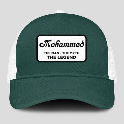 The Man The Myth The Legend Green And White Mesh Cap MOHAMMED 13K1 C198PF