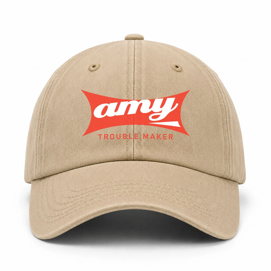 Trouble Maker Red Logo Washed Cap AMY 13K1 C78PF