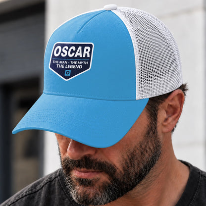 The Man The Myth The Legend Light Blue Mesh Cap OSCAR 13K1 C190PF