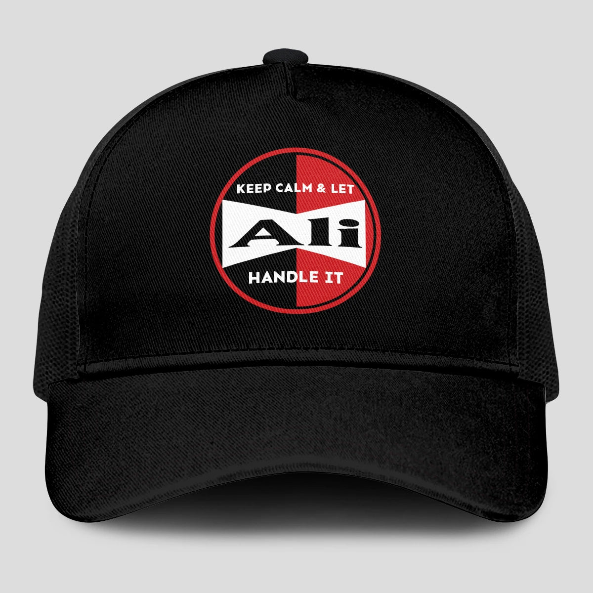 Keep Calm & Let Your Name Handle It Black Mesh Cap ALI 13K1 C206PF