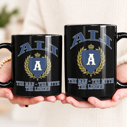 The Man The Myth The Legend Blue And Yellow Logo Mug ALI 13K1 MG24