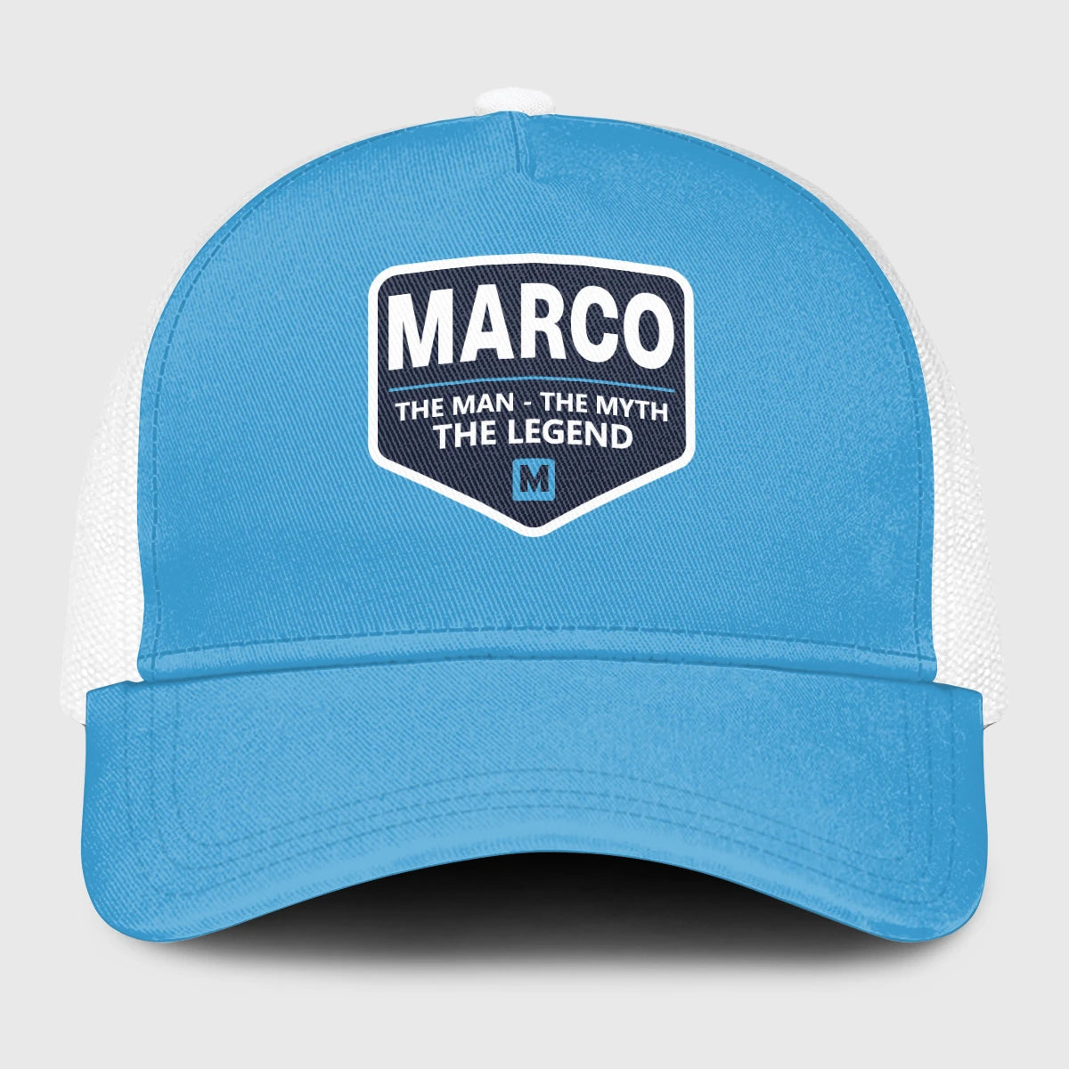 The Man The Myth The Legend Light Blue Mesh Cap MARCO 13K1 C190PF