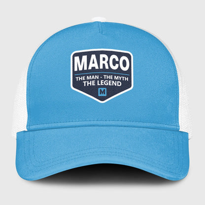 The Man The Myth The Legend Light Blue Mesh Cap MARCO 13K1 C190PF