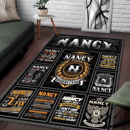 NANCY Personalized Sponge Floor Mat – Custom Printed Home Decor 13K1-AR2