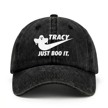 Just Boo It Halloween Washed Cap TRACY 13K1 C83PF