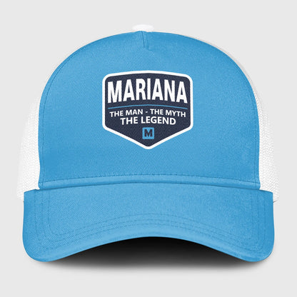 The Man The Myth The Legend Light Blue Mesh Cap MARIANA 13K1 C190PF