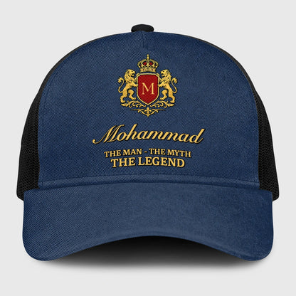 The Man The Myth The Legend Royal Blue Mesh Cap MOHAMMAD 13K1 C187PF