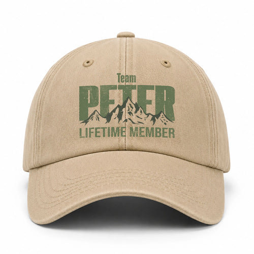 Team Your Name Lifetime Member Mountain Cap PETER 13K1 C58PF