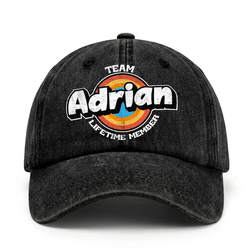 Team Your Name Lifetime Member Logo Cap ADRIAN 13K1 C66PF