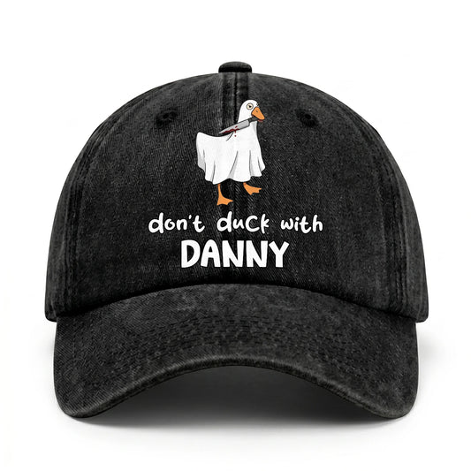 Don't Duck With Your Name Funny Washed Cap DANNY 13K1 C129PF
